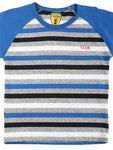 Blue White Stripe Round Neck Tshirt