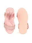 Sandals With Velcro Closure - Pink