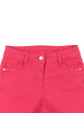 Mild Distressed Denim Shorts - Red