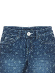 Floral Printed Denim Shorts - Blue