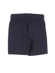 Elastic Waist Cotton Shorts - Navy Blue