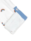 Rainbow Print Cotton Shirt - White