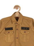 Twin Front Pocket Cotton Shirt - Mustard