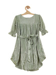 Striped Mid Length Frock - Green