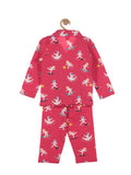 Printed Space Night Suit - Red