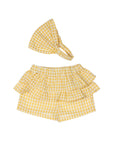 Printed Top With Shorts - Yellow