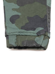 Camouflage Print Elastic Waist 6 Pocket Jogger Jeans - Green