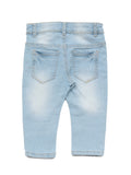 Mild Distressed Straight Jeans - Blue