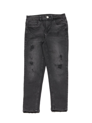 Distressed Slim Fit Jeans - Grey