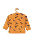 Animal Print Sweatshirt - Mustard