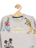 Mickey Printed Sweatshirt - Grey