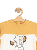 Animal Print Round Neck Sweatshirt - Yellow