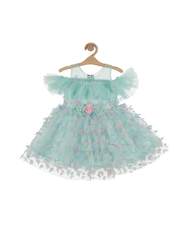 Butterfly Party Frock - Green