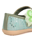 Mary Jane's Belle With Applique Detail - Green