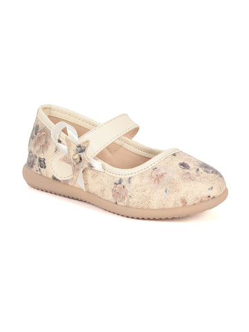 Mary Jane's Belle With Applique Detail - Cream