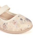 Mary Jane's Belle With Applique Detail - Cream