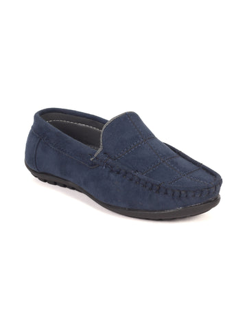 Self Design Slip On Loafers - Blue