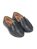 Perforated Slip On Loafers - Blue