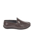 Self Design Slip On Loafers - Brown