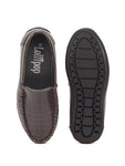 Self Design Slip On Loafers - Brown