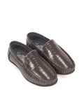 Self Design Slip On Loafers - Brown