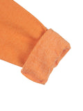Tiger Print Round Neck Sweatshirt - Orange