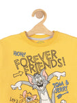 Tom & Jerry Print Round Neck Sweatshirt - Yellow
