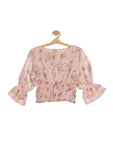 Floral Print Full Top - Pink