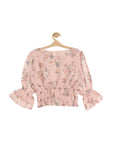 Floral Print Full Top - Pink