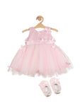 Butterfly Infant Frock - Pink