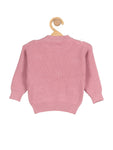 Round Neck Sweater With Bows - Purple