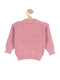 Round Neck Sweater With Bows - Purple