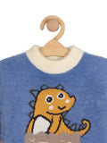 Dinosaur Round Neck Sweater - Blue