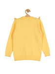 Round Neck Sweater With Bows - Yellow