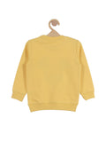 Mickey Mouse Print Round Neck Sweatshirt - Yellow