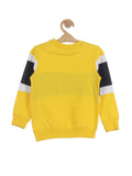 Printed Round Neck Sweatshirt - Yellow