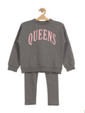 Queens Printed Track Suit - Grey