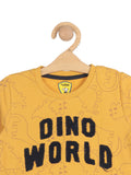 Dinosaur Round Neck Sweatshirt - Yellow
