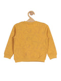 Dinosaur Round Neck Sweatshirt - Yellow