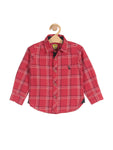 Check Cotton Full Shirt - Red