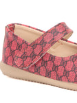 Mary Jane's Belle with Applique Detail - Red