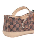 Mary Jane's Belle with Applique Detail - Brown