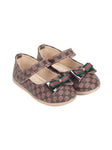 Mary Jane's Belle with Applique Detail - Brown
