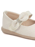 Mary Jane's Belle with Applique Detail - Cream