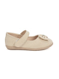 Mary Jane's Belle with Applique Detail - Beige