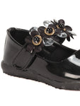 Mary Jane's Belle with Applique Detail - Black