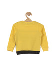 Printed Round Neck Sweatshirt - Yellow