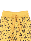 Mickey Mouse Print Track Bottoms - Mustard