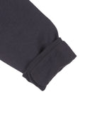 Cat Print Round Neck Sweatshirt - Navy Blue