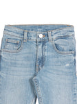 Mild Distressed Denim Boot Cut Jeans - Blue